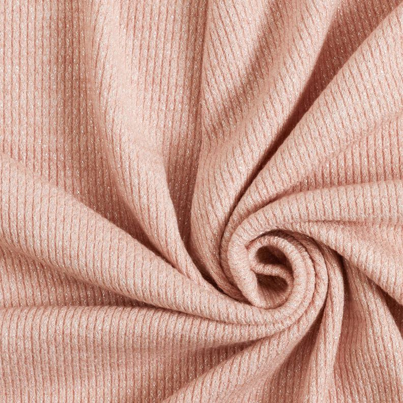 glitter ribbed knit – light dusky pink/silver,  image number 1