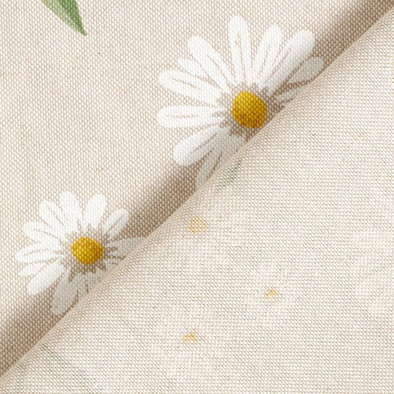 Decor Fabric Half Panama scattered daisies – natural/white,  image number 4