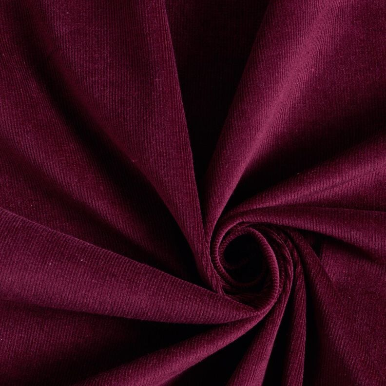 Stretchy fine corduroy – burgundy,  image number 1