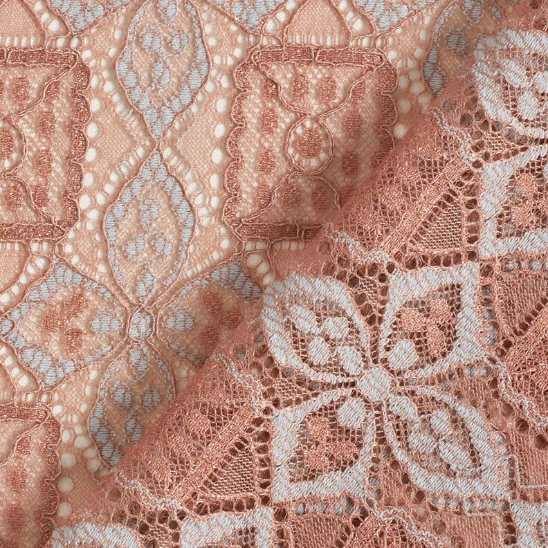 Lace fabric ornaments – light dusky pink,  image number 5