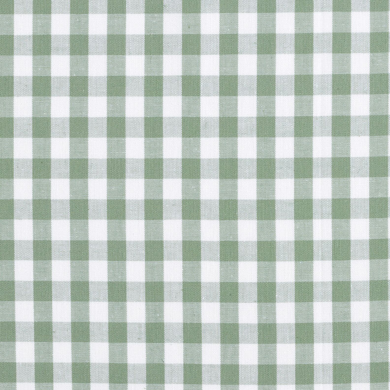 Cotton Vichy check 1 cm – sage/white,  image number 1