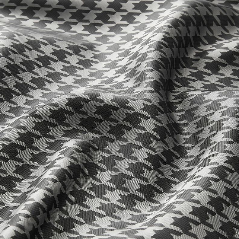 Lining Fabric Jacquard Houndstooth – light grey/dark grey,  image number 2