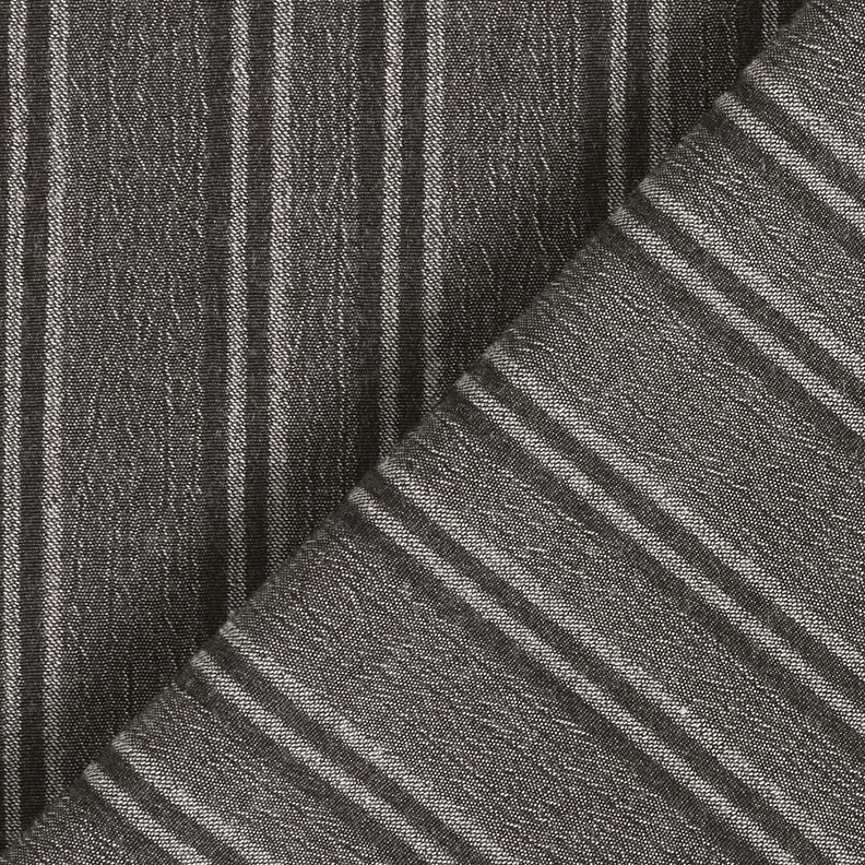 Crushed stripes cotton fabric – anthracite,  image number 4