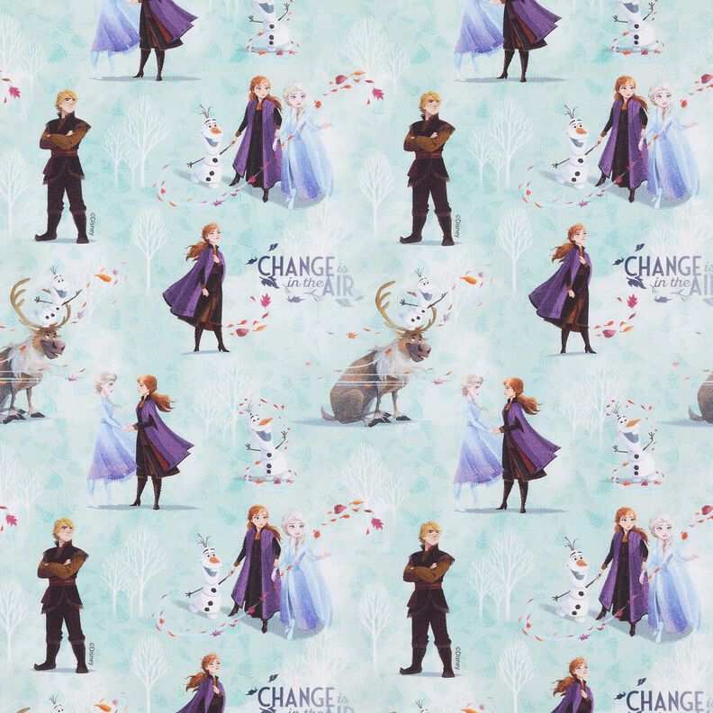 Cotton Poplin Frozen Licensed Fabric | Disney – pale mint,  image number 1