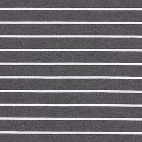Stretch Trouser Fabricwith glitter stripes – black/white, 