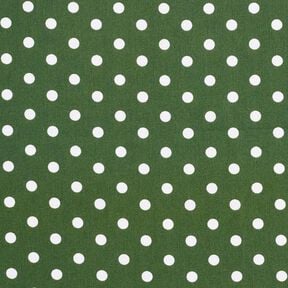 Cotton Poplin Large Dots – dark green/white, 