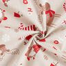 Decor Fabric Half Panama Elves and Reindeer – beige/red,  thumbnail number 3