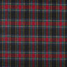 tartan new wool blend coat fabric – black/red,  thumbnail number 1