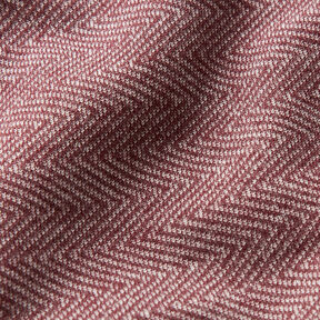 Winter sweatshirt fabric horizontal stripes – merlot/white, 