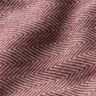 Winter sweatshirt fabric horizontal stripes – merlot/white,  thumbnail number 2