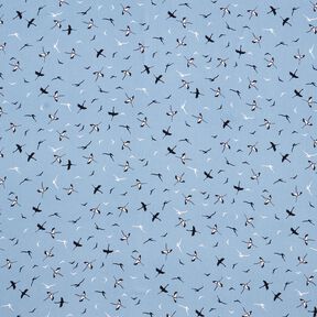 Cranes bamboo fabric – blue grey, 