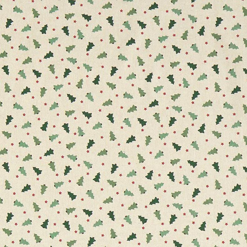 Decorative fabric half Panama small fir trees – natural,  image number 1