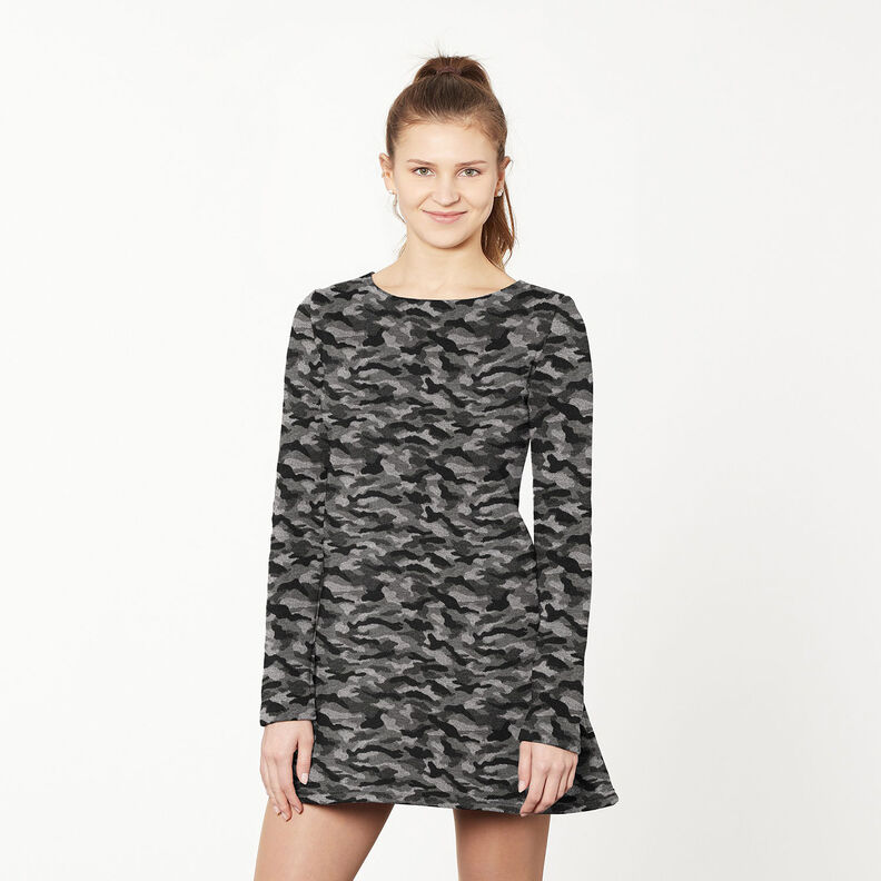 Knitted Jacquard Camouflage Metallic – black/metallic silver,  image number 7