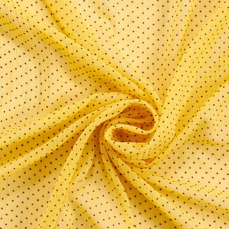 Glitter stripes and dots chiffon – lemon yellow,  image number 3