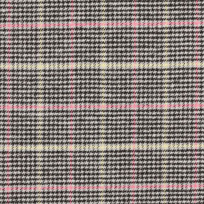 Houndstooth Plaid Coating Fabric with Glitter Effect – grey/black, 