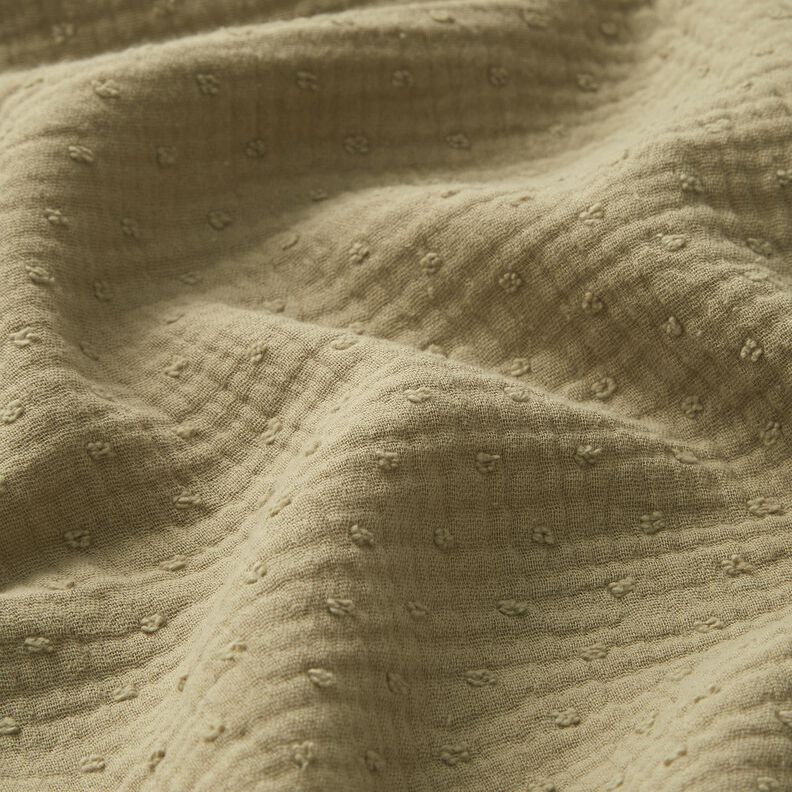 Dobby muslin – light khaki,  image number 3