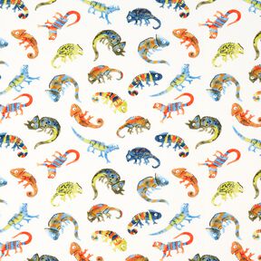 Cotton Jersey cheeky chameleons Digital Print | by Poppy – offwhite, 