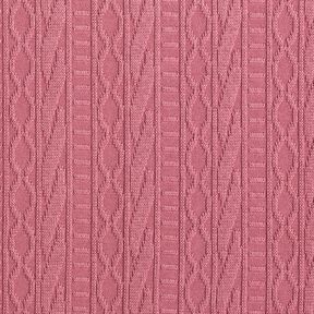 Jacquard Jersey decorated stripes cotton blend – hollyhock | Remnant 50cm, 
