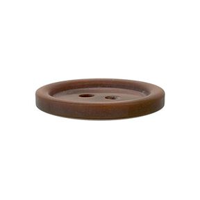 Basic 2-Hole Plastic Button - brown, 
