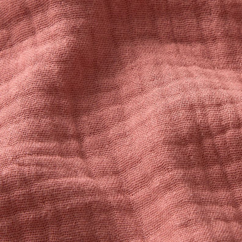 Triple-Layer Cotton Muslin Plain – dusky pink,  image number 2