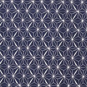 Coated Cotton graphic stars – navy blue/white, 