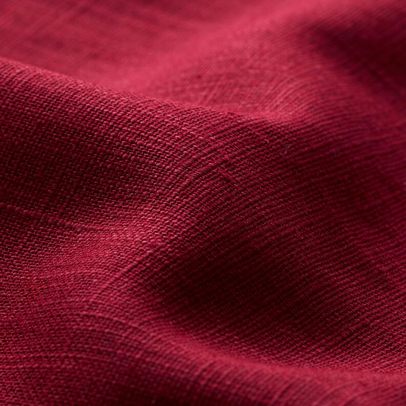 Linen fabric Ramie mix medium – dark red,  image number 2