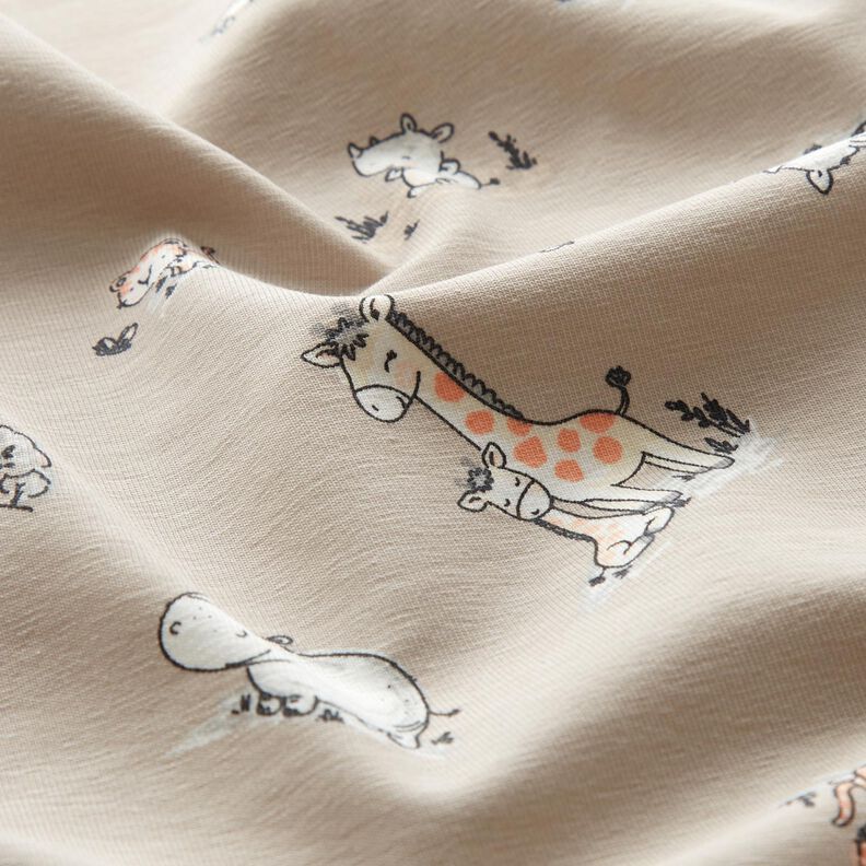 Cotton Jersey Baby Animals – light taupe,  image number 2