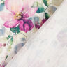 Double Gauze/Muslin Watercolour flowers Digital Print | by Poppy white/purple,  thumbnail number 4