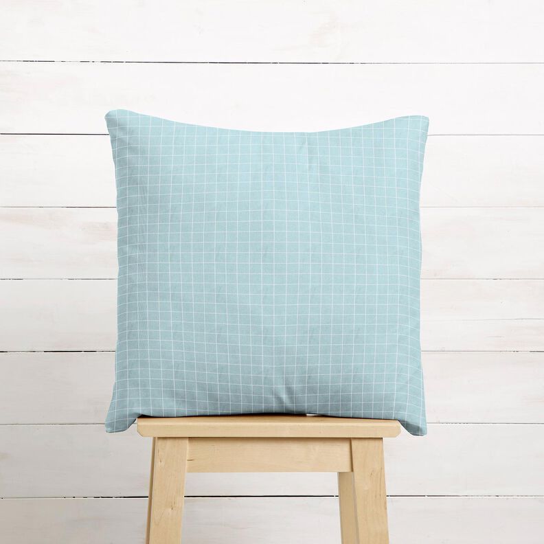 Cotton Cretonne Grid check – light blue,  image number 7