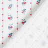 Double Gauze/Muslin Traditional flowers | by Poppy white/raspberry,  thumbnail number 4