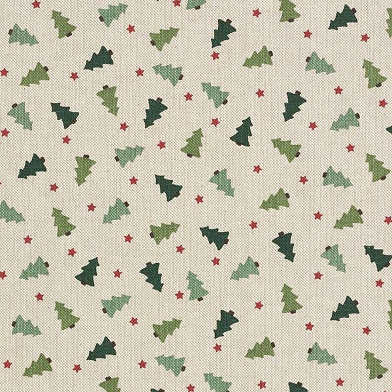 Decorative fabric half Panama small fir trees – natural,  image number 6