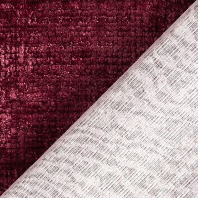 Upholstery Fabric Chenille Plain – dark red,  image number 3