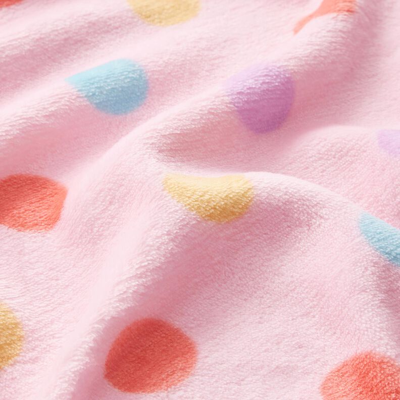 Cosy Fleece colourful dots – light pink,  image number 2