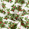 Canvas Decor Fabric Mistletoe Twigs – green/red,  thumbnail number 3