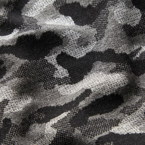 Knitted Jacquard Camouflage Metallic – black/metallic silver, 