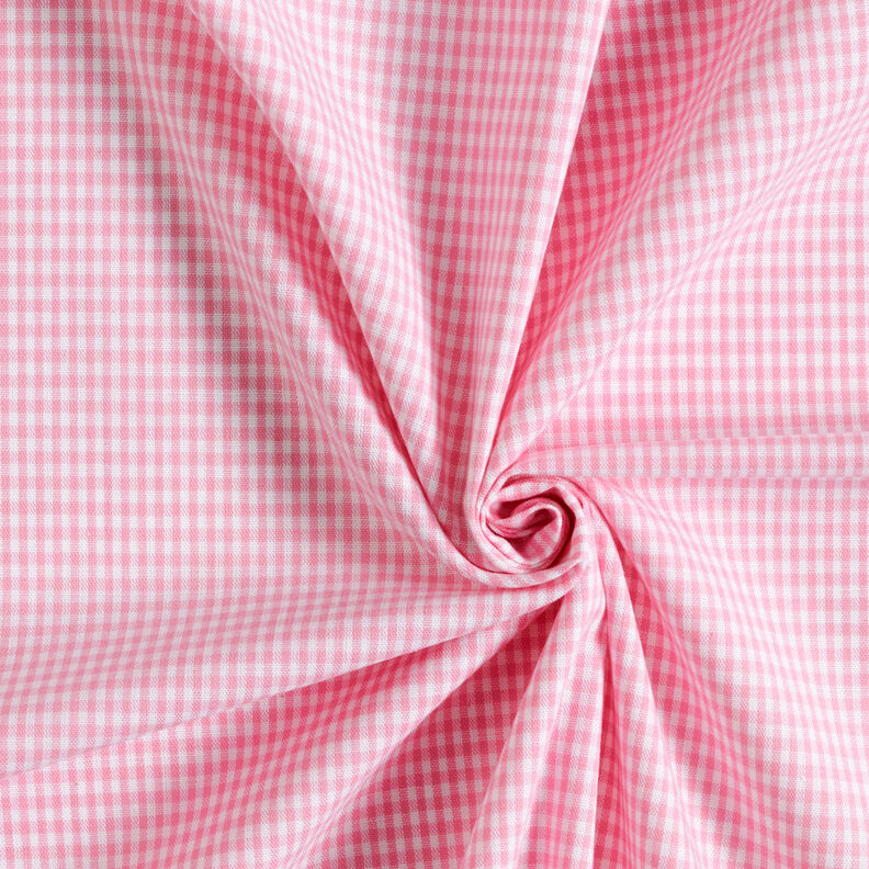 Cotton Vichy check 0,2 cm – pink/white,  image number 3
