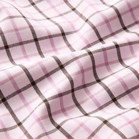 check patterned cotton shirt fabric – rosé/pastel violet, 