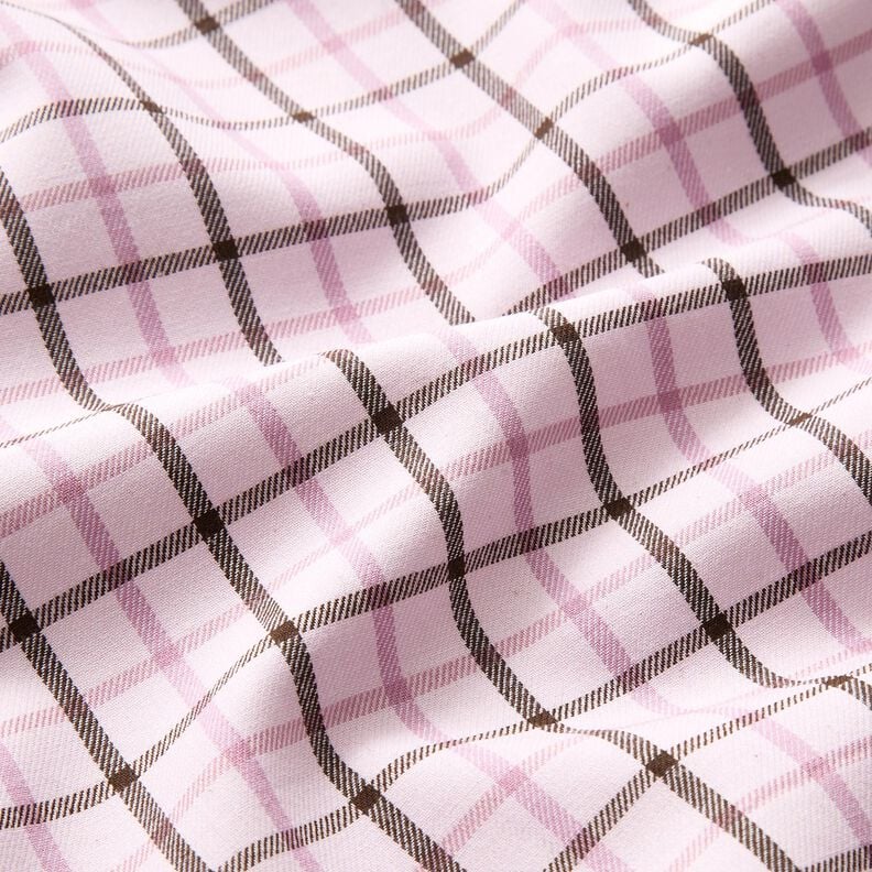 check patterned cotton shirt fabric – rosé/pastel violet,  image number 2