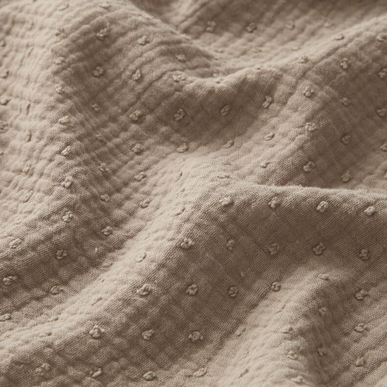 Dobby muslin – light taupe,  image number 3