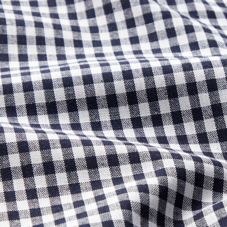 Cotton Vichy check 0,5 cm – blue-black/white,  image number 2