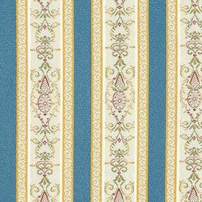 Biedermeier Stripes Jacquard Furnishing Fabric – cream/blue, 