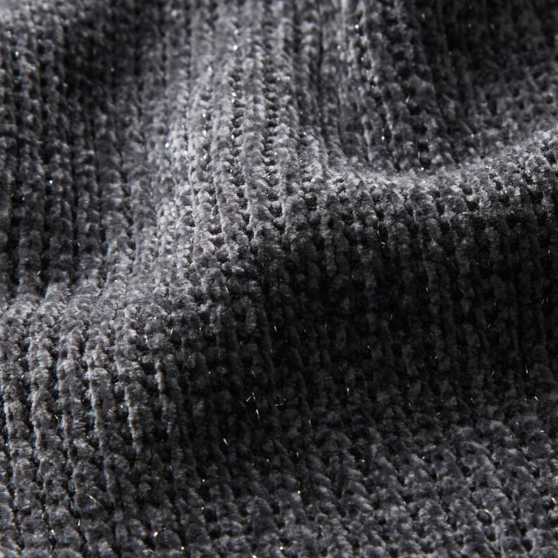 Glitter chenille – slate grey/metallic silver,  image number 2