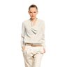 Viscose-linen crepe wide pinstripes – beige,  thumbnail number 5