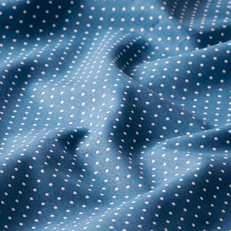 Cotton Poplin Little Dots – denim blue/white,  image number 2