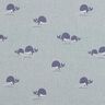 Decor Fabric Half Panama jolly whales – blue,  thumbnail number 1