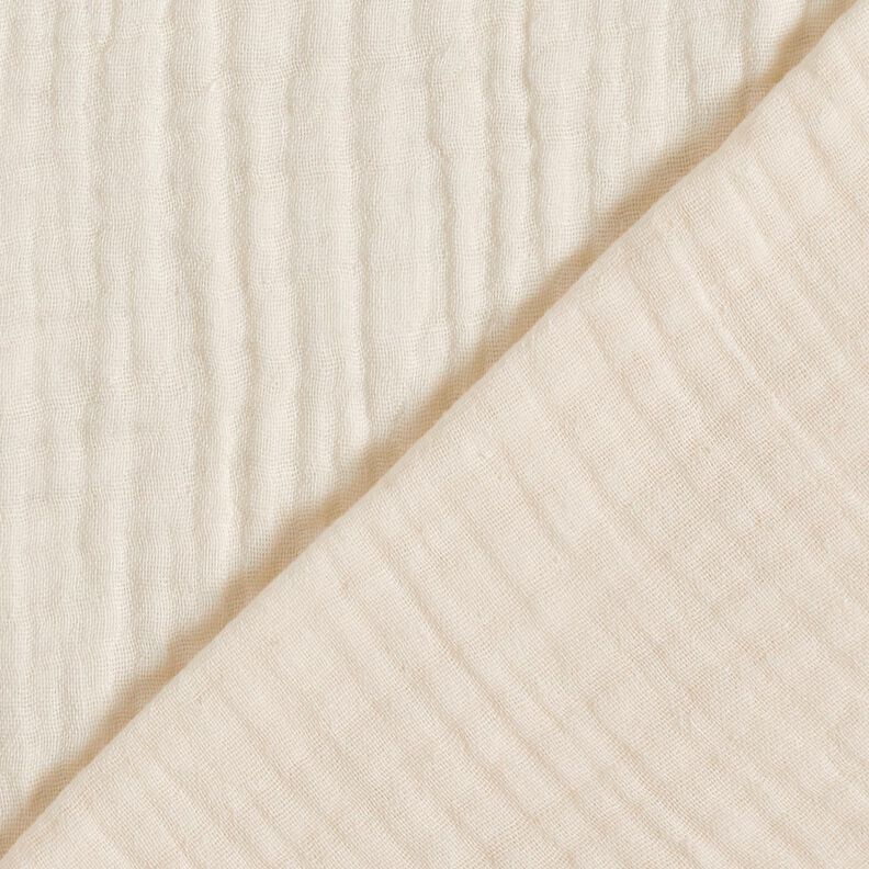 Triple-Layer Cotton Muslin Plain – offwhite,  image number 4