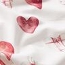 Cotton Jersey watercolour hearts Digital Print – ivory/hollyhock,  thumbnail number 2