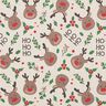 Decor Fabric Half Panama Cute Reindeer – beige/dark brown,  thumbnail number 1