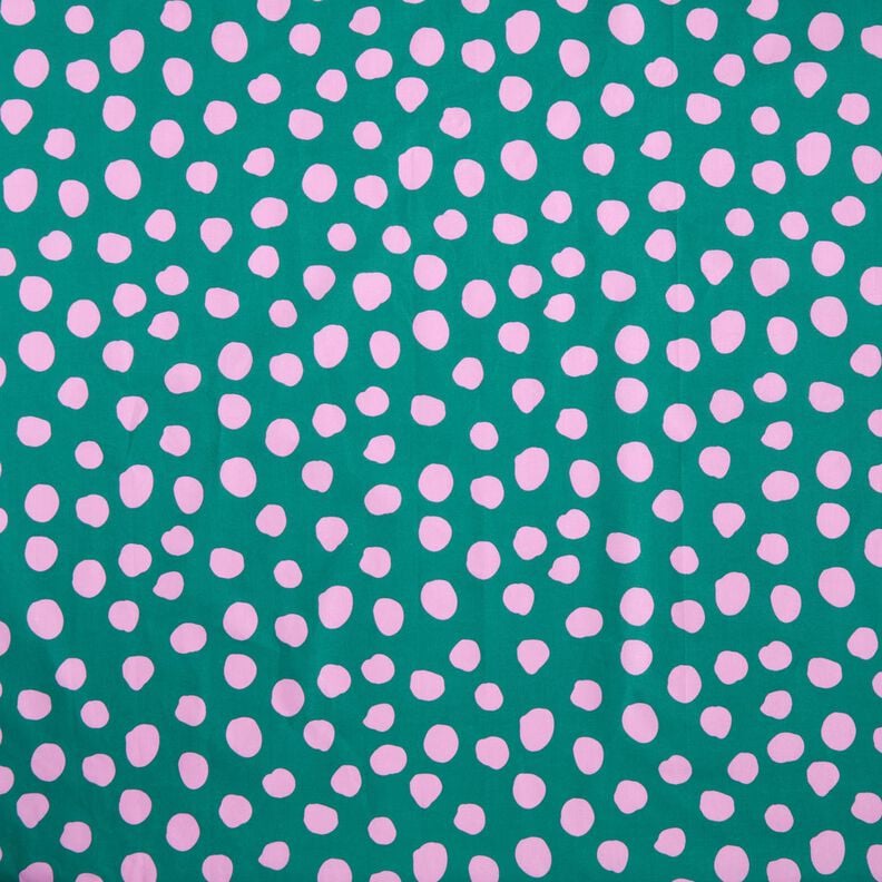 Coated Cotton soft dots – petrol/pastel violet,  image number 1