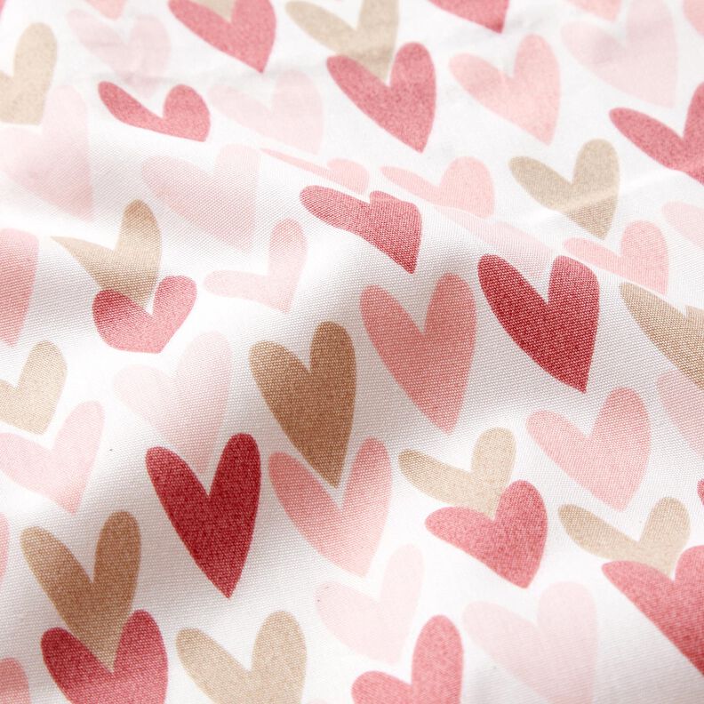 Cotton Poplin hearts – ivory,  image number 2